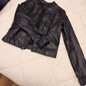 Joe’s Jeans Women’s Coated Moto Jacket Size M Excellent Condition